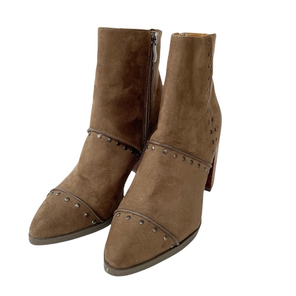 Report Jewel Vegan/Faux Suede Studded Boot  in Taupe Size 7.5 - Picture 3 of 11